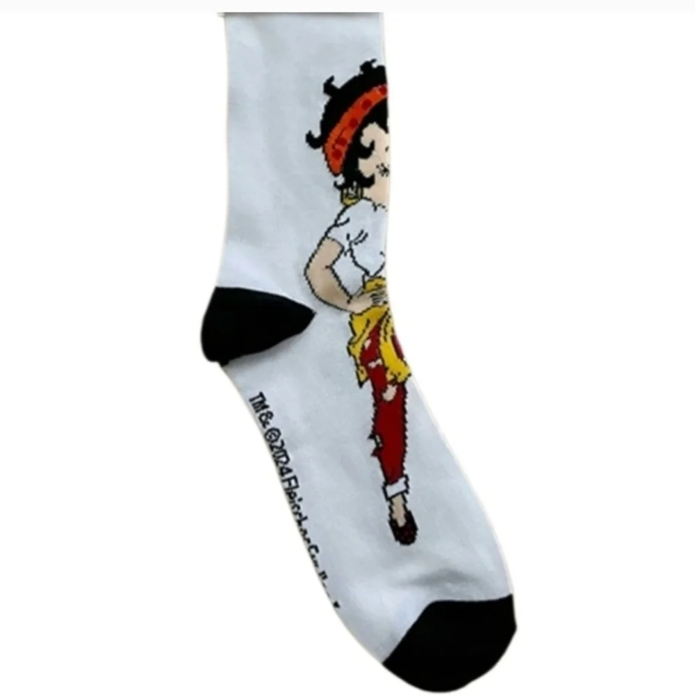 4/$25 Betty Boop Cartoon Character Novelty Crew Socks New